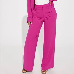Fashion Nova Haute Monde Fuchsia Straight leg pants